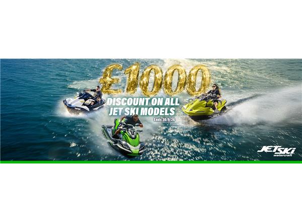 £1,000 Off All Kawasaki Jet Ski Models!