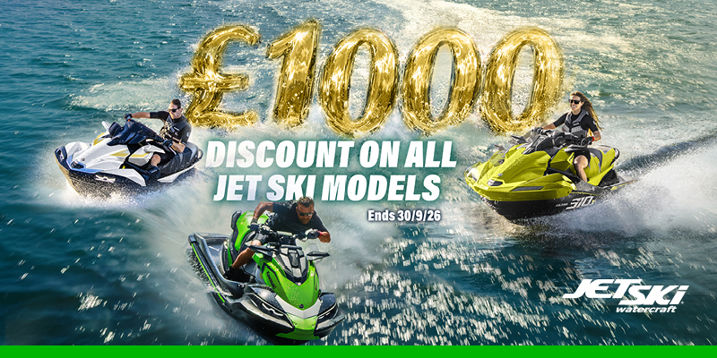 £1,000 Off All Kawasaki Jet Ski Models!