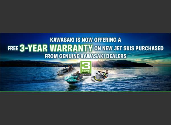 Kawasaki makes a splash with JET SKI Three Year Manufacturer Warranty