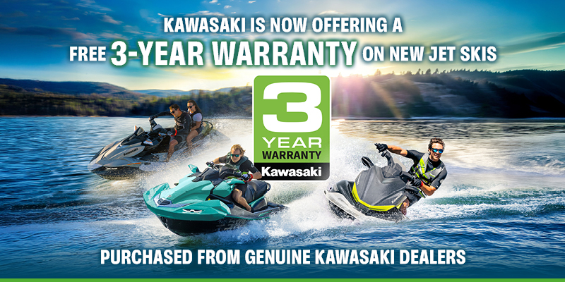 Kawasaki makes a splash with JET SKI Three Year Manufacturer Warranty