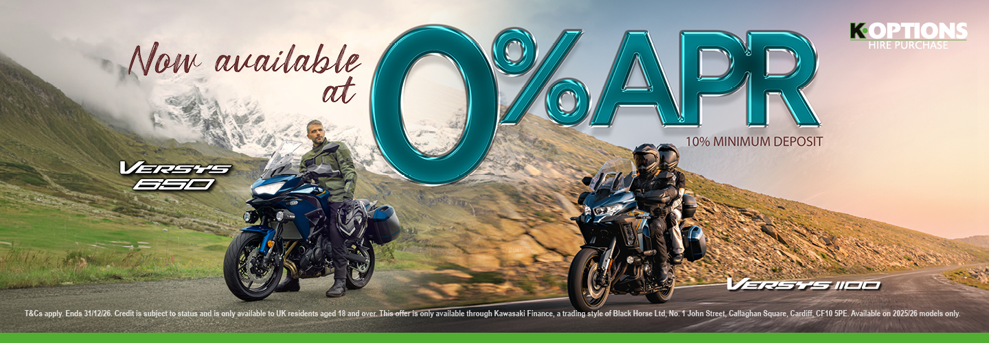 Full Versys range now available with 0% finance