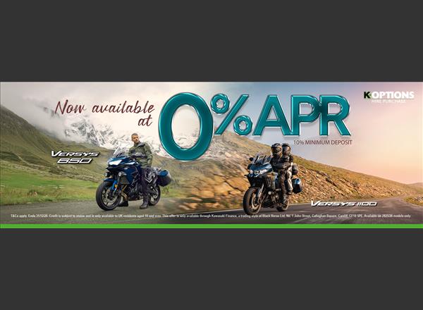 Full Versys range now available with 0% finance