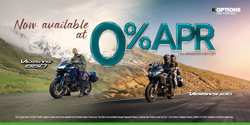 Full Versys range now available with 0% finance