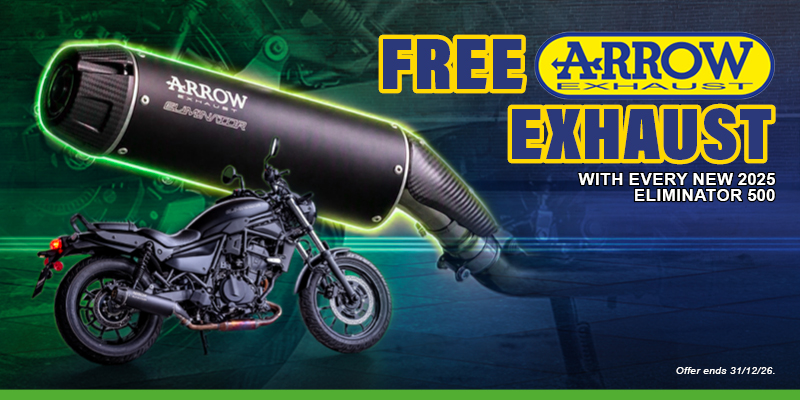 Cruise away with a free Arrow exhaust!