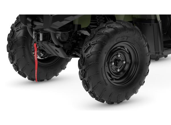 25-inch tyres with wide tread width