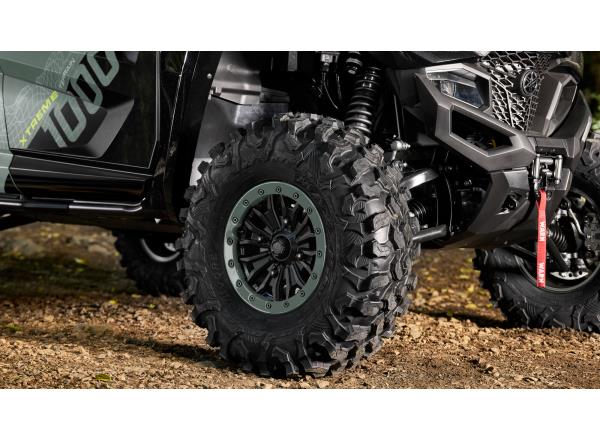 Imposing and aggressive XT-R styling