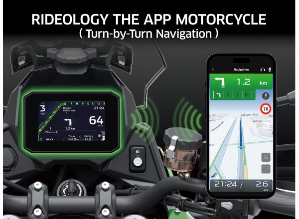 RIDEOLOGY THE APP MOTORCYCLE with Voice Command and Turn-by-Turn Navigation